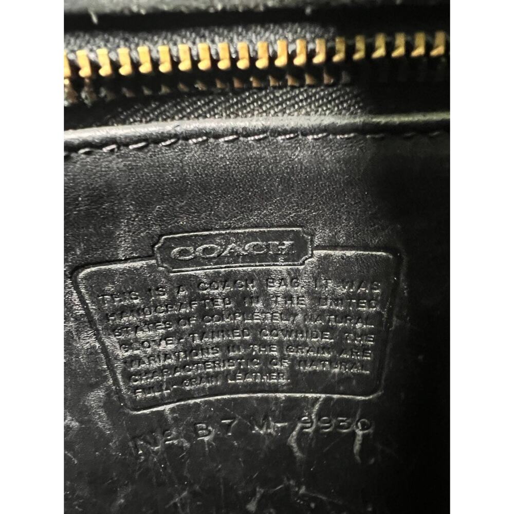 Vintage 90s Coach Murphy 9930 Black Leather Brass Turn Lock Crossbody Bag Purse - Picture 15 of 15